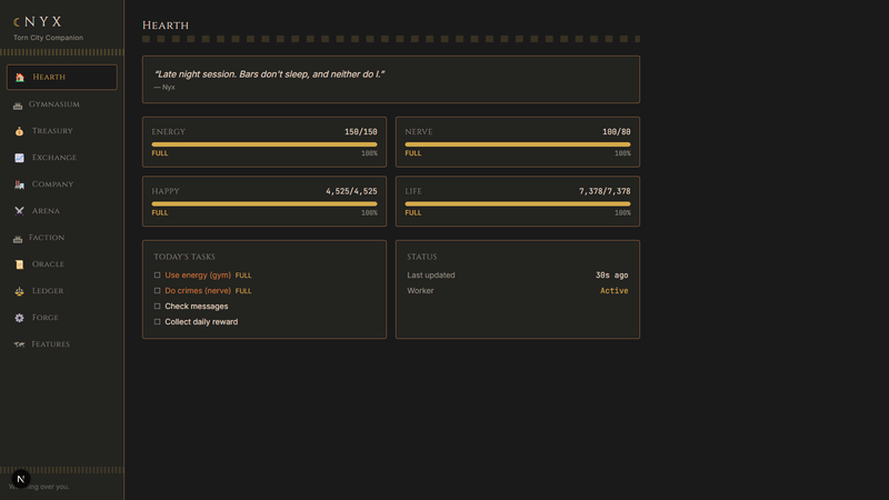 Screenshot of Nyx